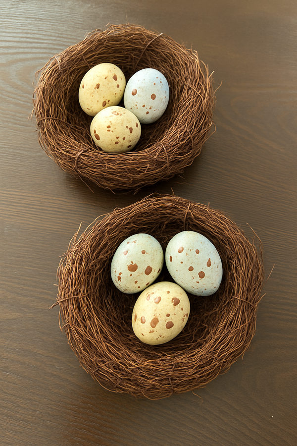 Double Nest Kit – Natural Seagull Deterrent (2 Nests + 6 Eggs)
